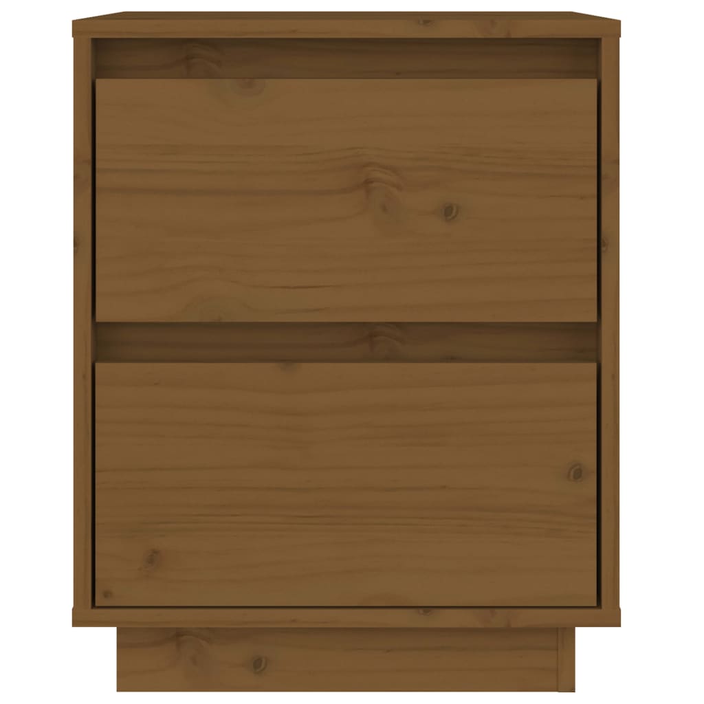 Comodino Miele 40x35x50 cm in Legno Massello di Pino cod mxl 30890