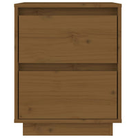 Comodino Miele 40x35x50 cm in Legno Massello di Pino 813321