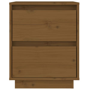 Comodino Miele 40x35x50 cm in Legno Massello di Pino 813321