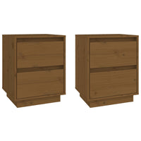 Comodini 2 pz Miele 40x35x50 cm in Legno Massello di Pino cod mxl 30203