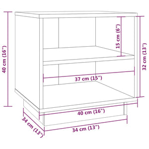 Comodini 2 pz 40x34x40 cm in Legno Massello di Pino cod mxl 29926