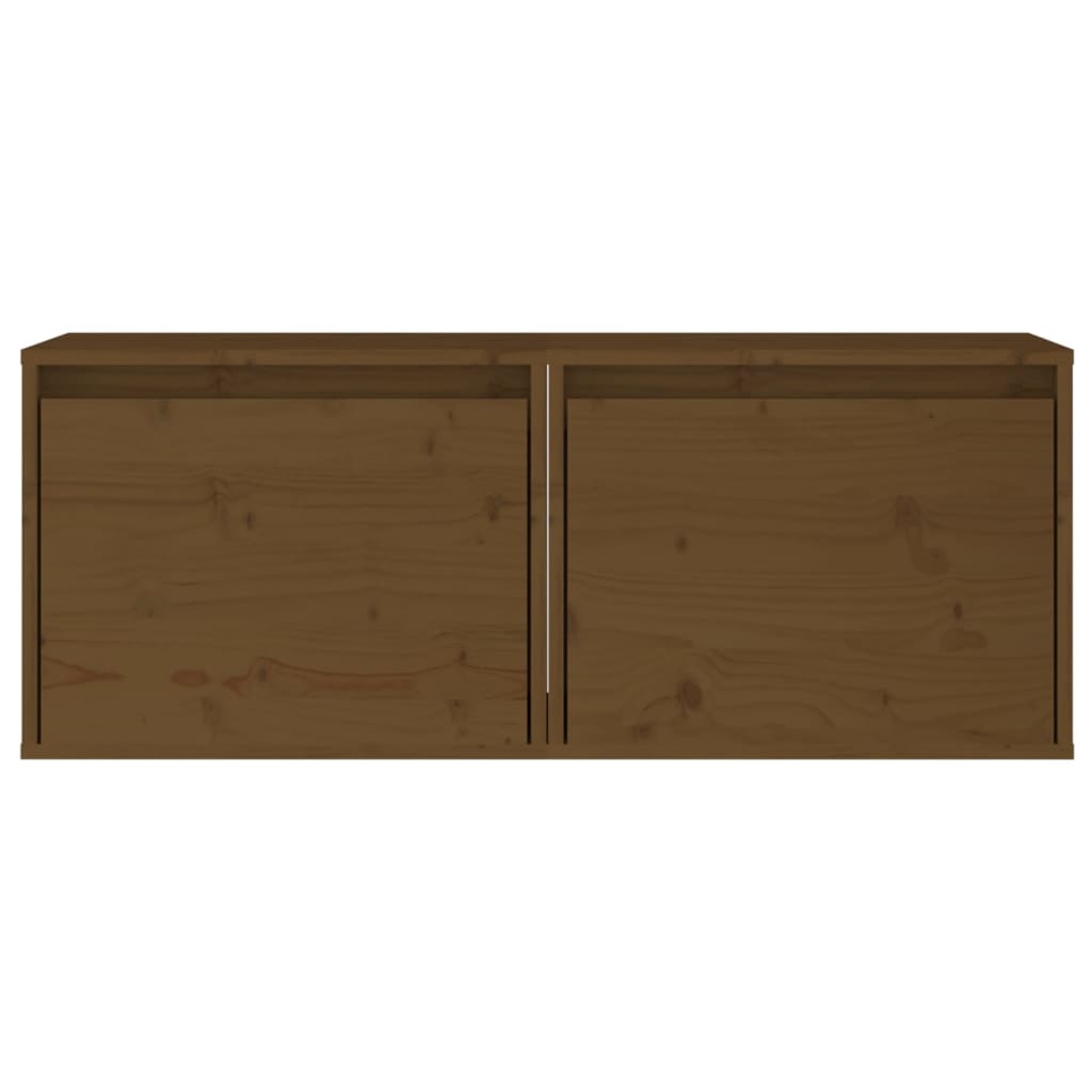 Pensili Miele 2 pz 45x30x35 cm in Legno Massello di Pino 813442