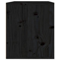 Pensile Nero 45x30x35 cm in Legno Massello di Pino 813443