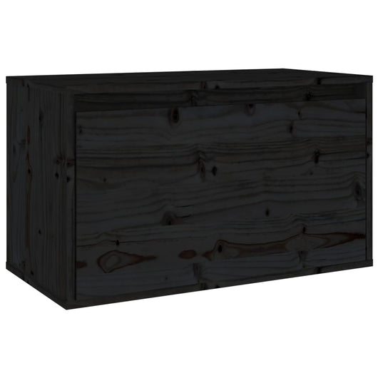 Pensile Nero 60x30x35 cm in Legno Massello di Pino cod mxl 33234