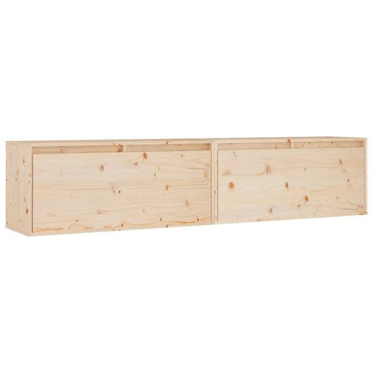 Pensili 2 pz 80x30x35 cm in Legno Massello di Pino cod mxl 33079