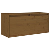 Pensile Marrone Miele 80x30x35 cm in Legno Massello di Pino 813461