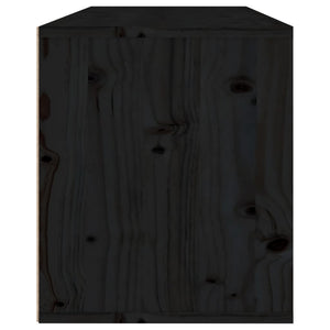 Pensile Nero 80x30x35 cm in Legno Massello di Pino cod mxl 33136