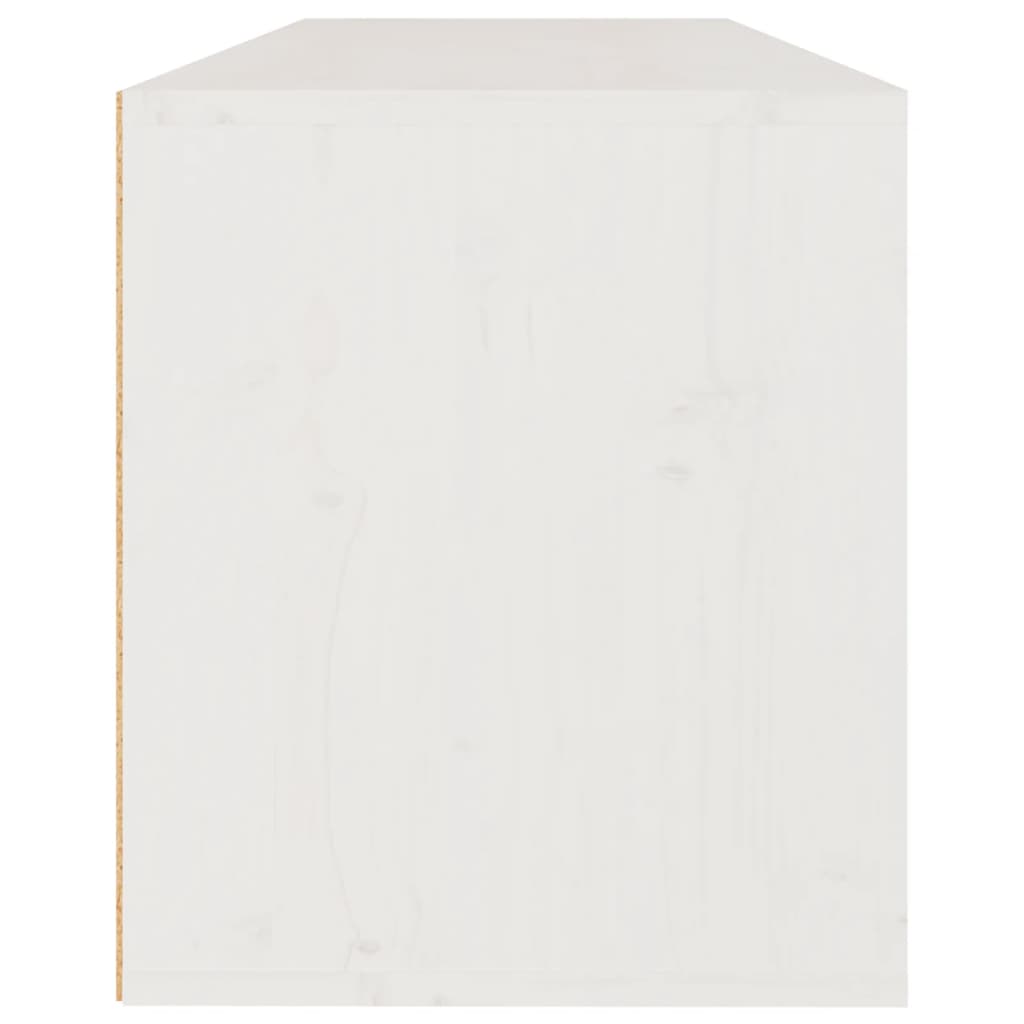 Pensile Bianco 100x30x35 cm in Legno Massello di Pino cod mxl 33353