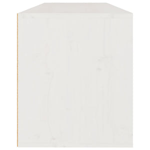 Pensile Bianco 100x30x35 cm in Legno Massello di Pino cod mxl 33353