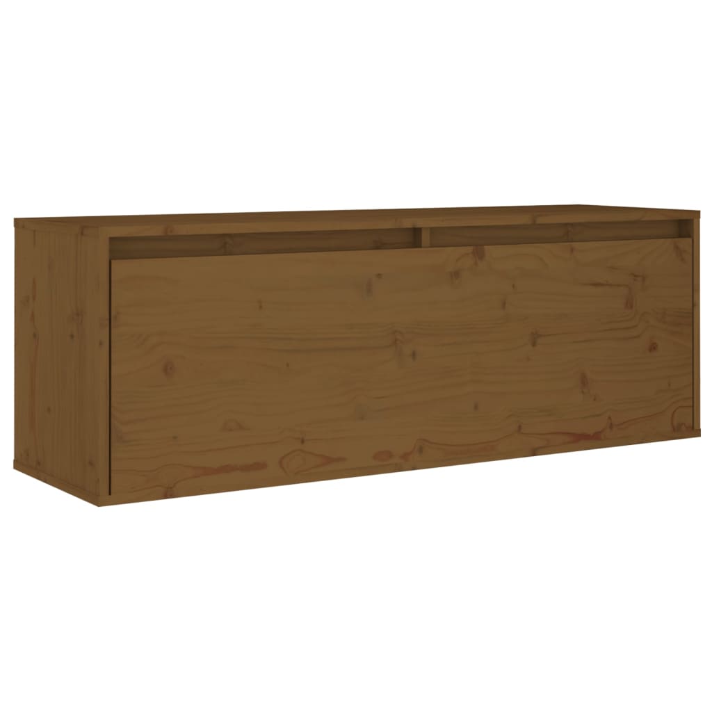 Pensile Marrone Miele 100x30x35 cm in Legno Massello di Pino 813471