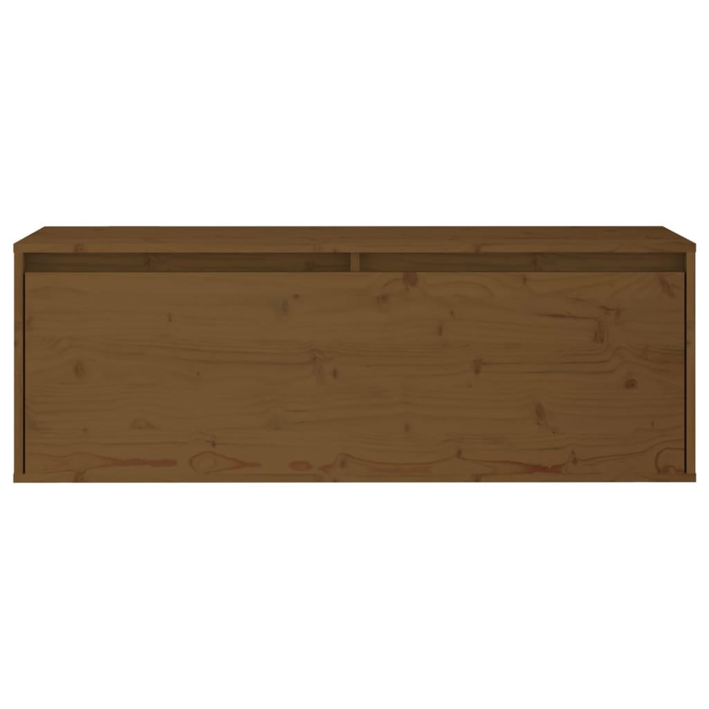 Pensile Marrone Miele 100x30x35 cm in Legno Massello di Pino 813471