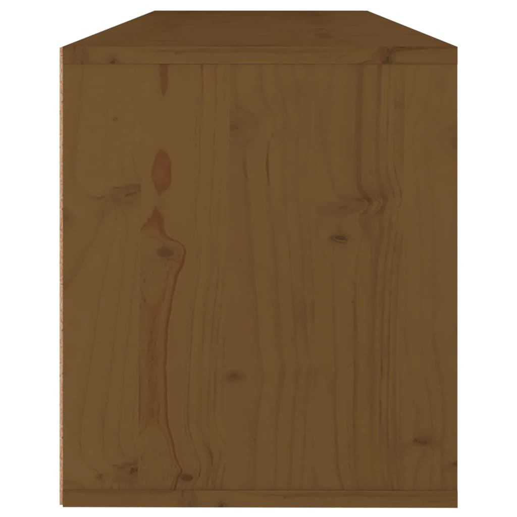 Pensile Marrone Miele 100x30x35 cm in Legno Massello di Pino 813471