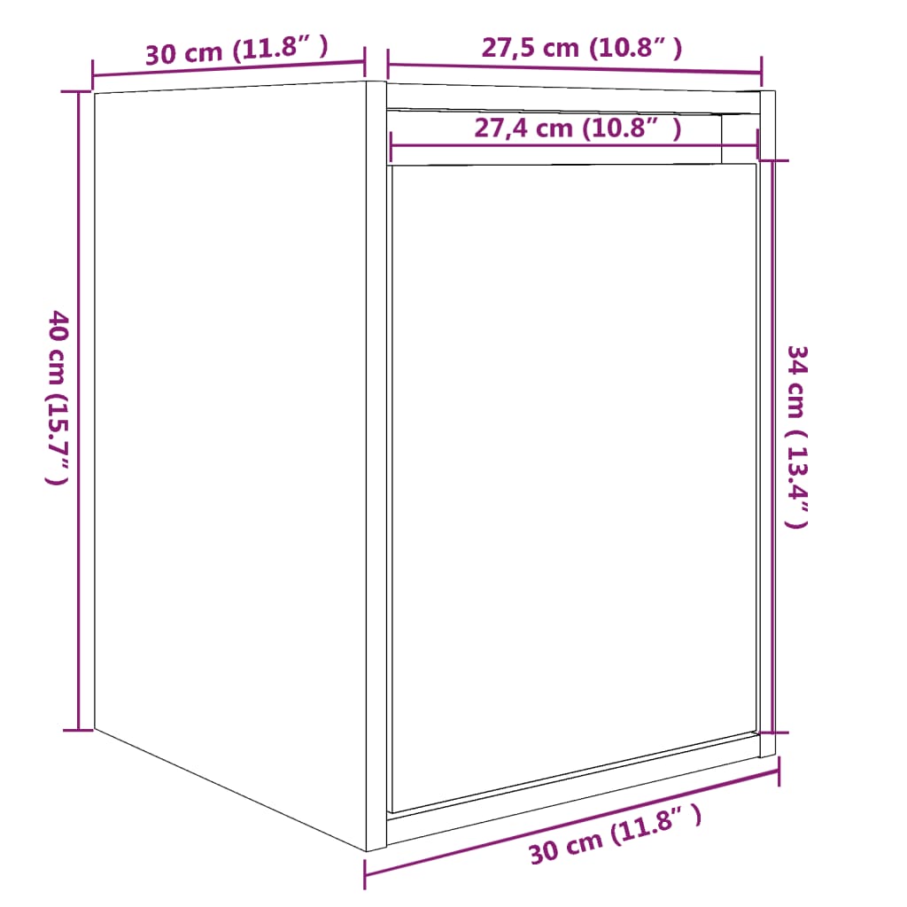 Pensili 2 pz Bianchi 30x30x40 cm in Legno Massello di Pino cod mxl 33541