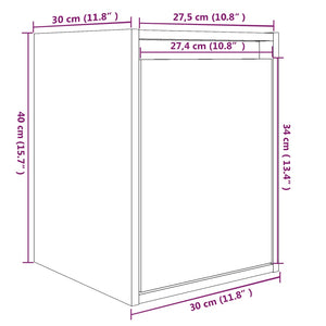 Pensile Grigio 30x30x40 cm in Legno Massello di Pino cod mxl 33147