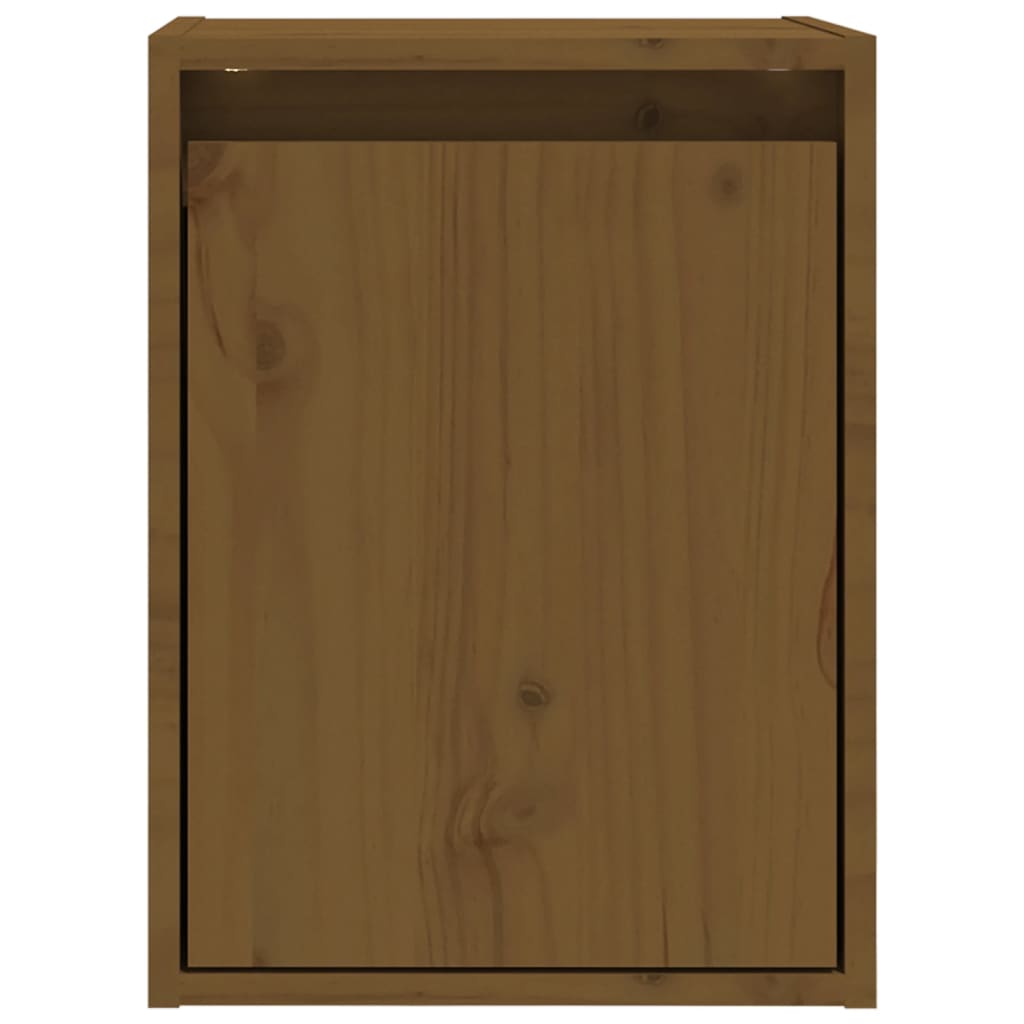 Pensili 2 pz Marrone Miele 30x30x40cm in Legno Massello di Pino 813482