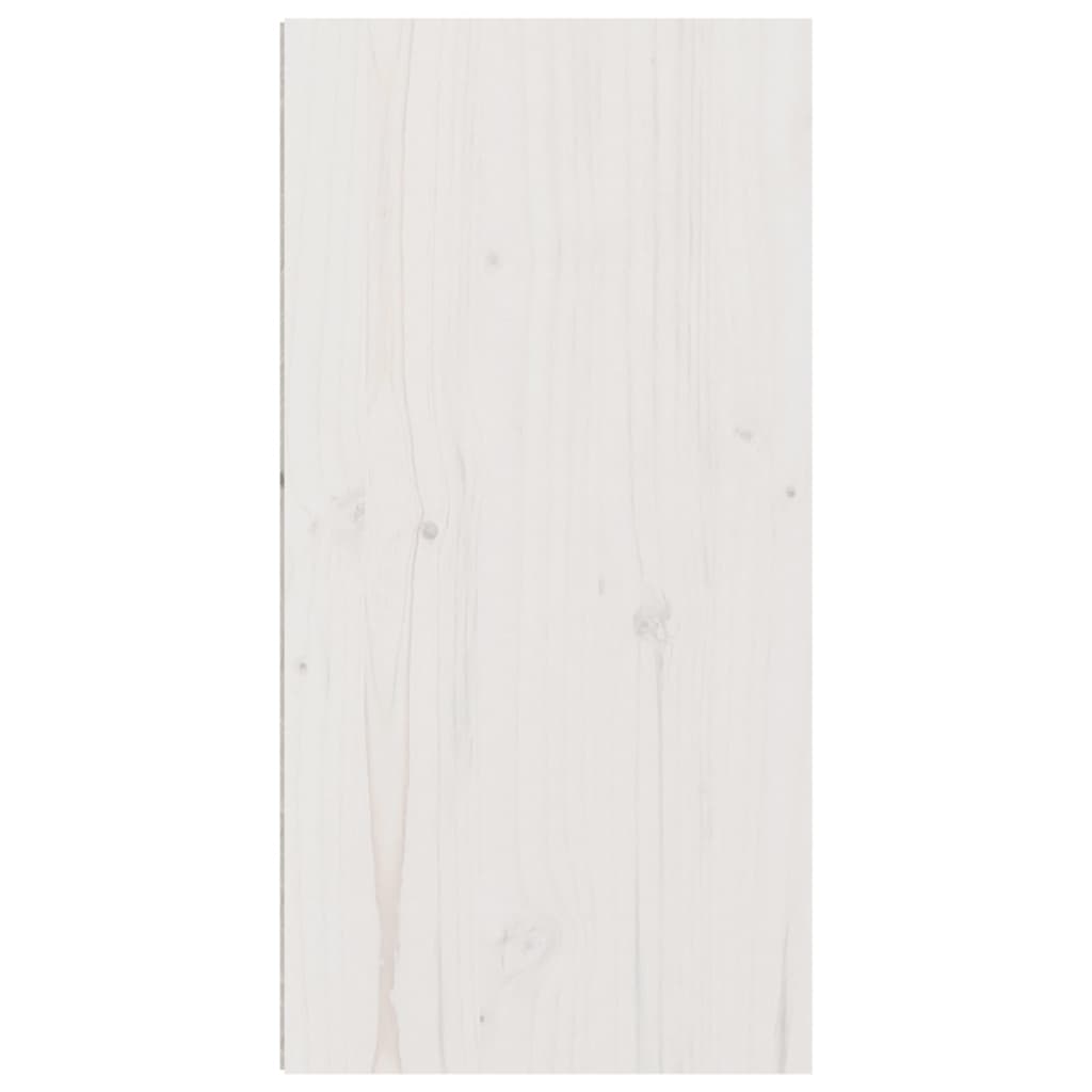 Pensili 2 pz Bianchi 30x30x60 cm in Legno Massello di Pino 813488