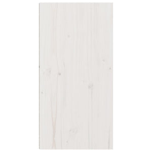 Pensili 2 pz Bianchi 30x30x60 cm in Legno Massello di Pino 813488