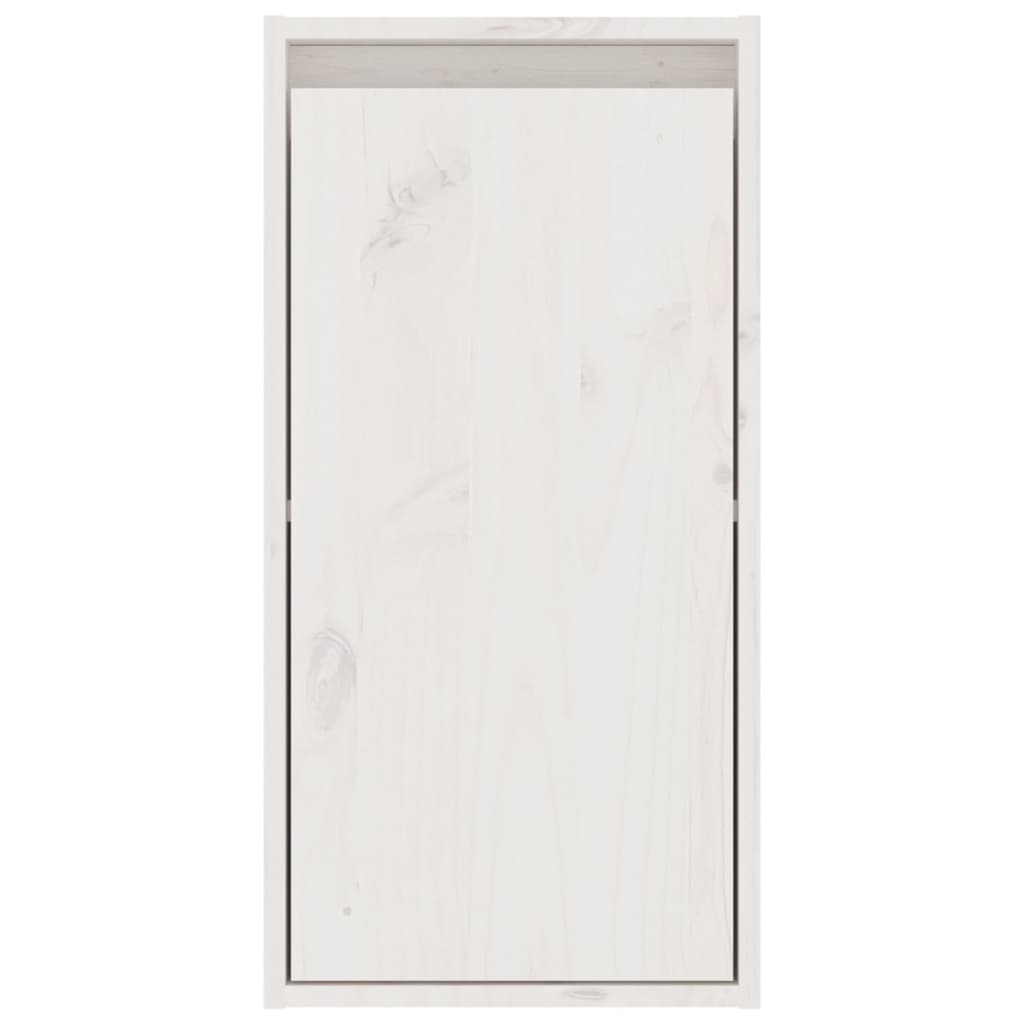 Pensili 2 pz Bianchi 30x30x60 cm in Legno Massello di Pino 813488