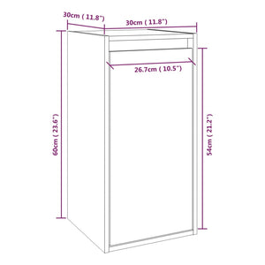 Pensile Grigio 30x30x60 cm in Legno Massello di Pino cod mxl 32831