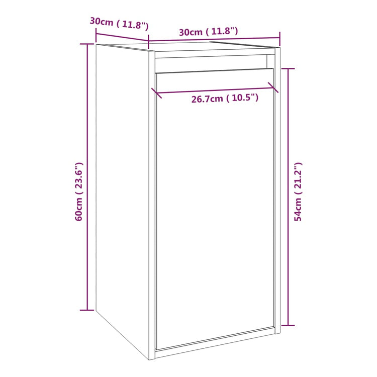 Pensile Marrone Miele 30x30x60 cm in Legno Massello di Pino cod mxl 32799