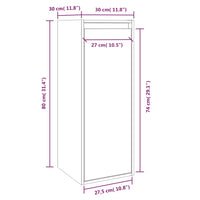 Pensile Marrone Miele 30x30x80 cm in Legno Massello di Pino 813501