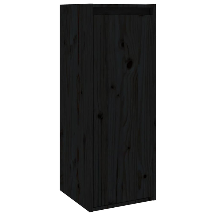 Pensili 2 pz Neri 30x30x80 cm in Legno Massello di Pino cod mxl 47784