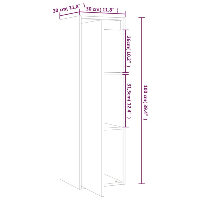 Pensili 2 pz 30x30x100 cm in Legno Massello di Pino cod mxl 33589