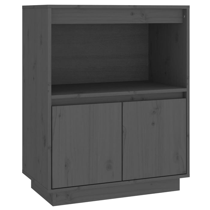 Credenza Grigia 60x34x75 cm in Legno Massello di Pino cod mxl 5587