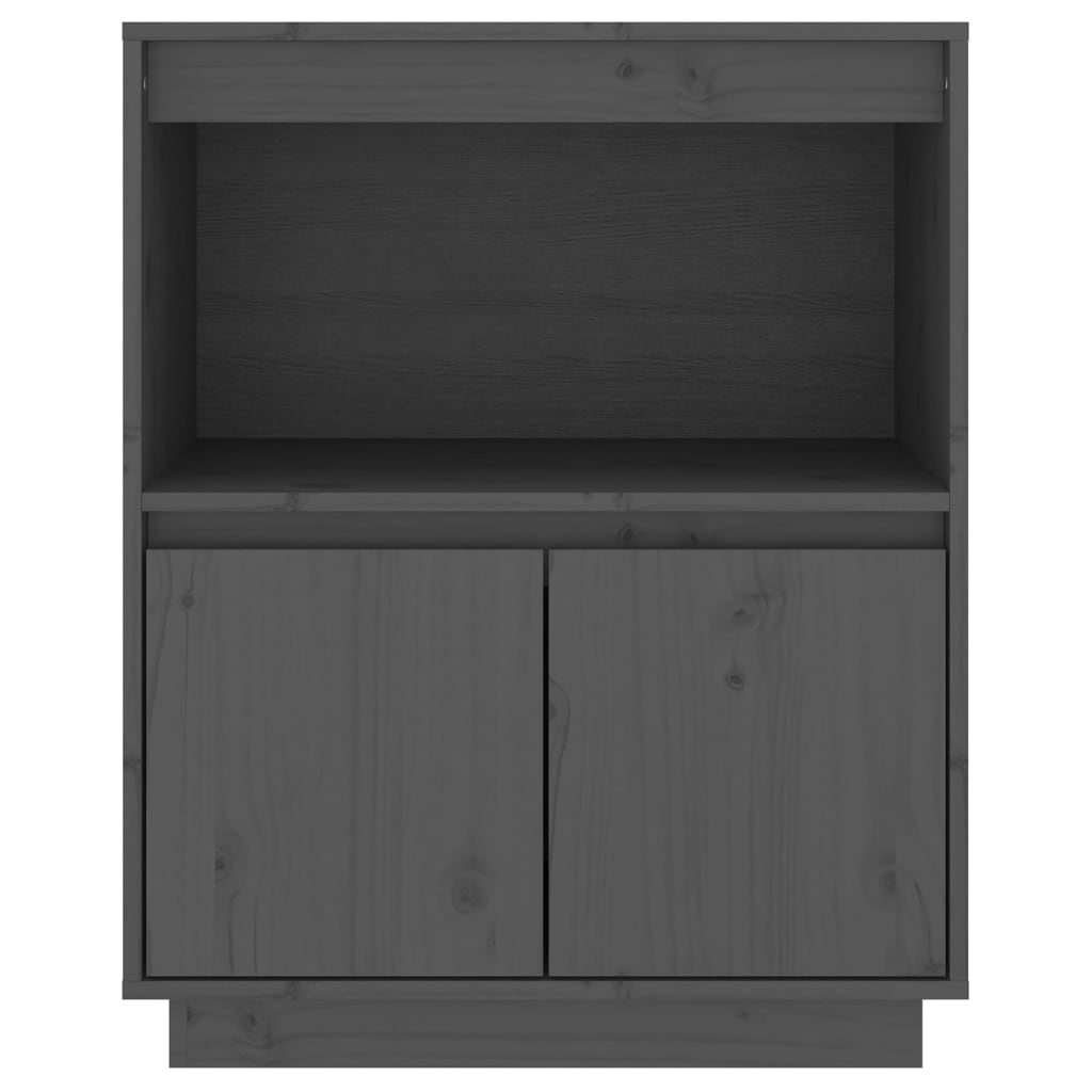 Credenza Grigia 60x34x75 cm in Legno Massello di Pino cod mxl 5587