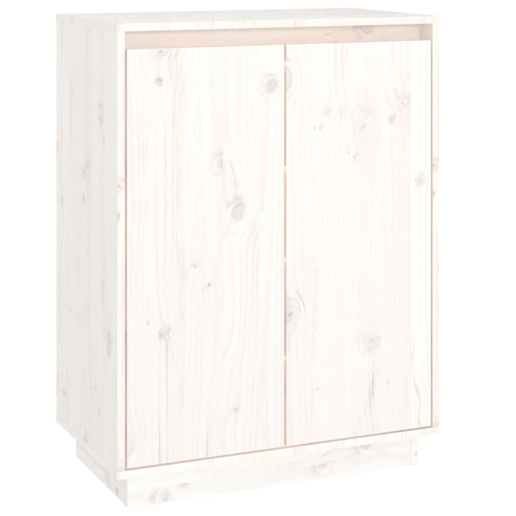 Scarpiera Bianca 60x35x80 cm in Legno Massello di Pino cod mxl 47517