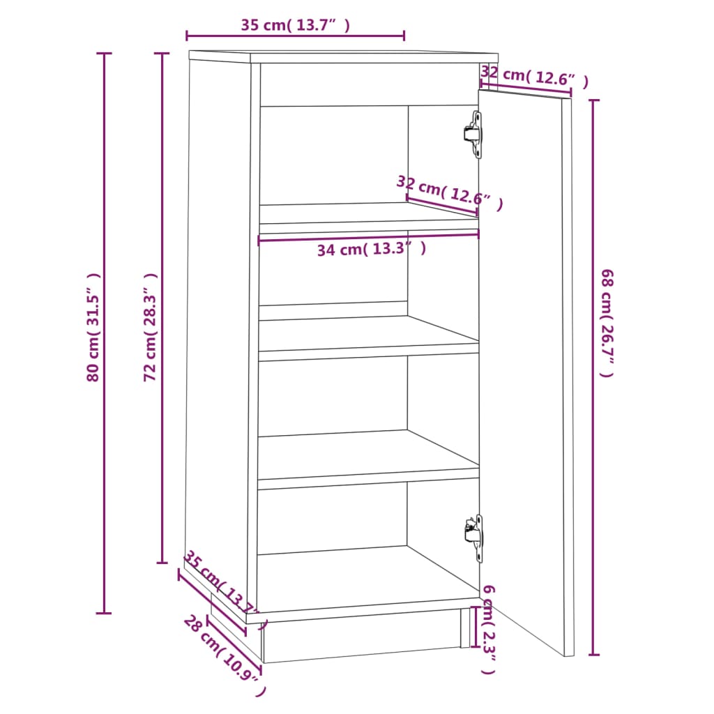 Scarpiera 35x35x80 cm in Legno Massello di Pino cod mxl 50935