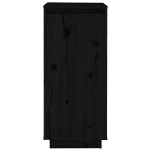 Scarpiera Nera 35x35x80 cm in Legno Massello di Pino cod mxl 52046