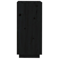 Scarpiera Nera 35x35x80 cm in Legno Massello di Pino cod mxl 52046