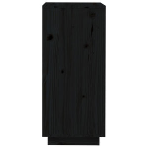 Scarpiera Nera 35x35x80 cm in Legno Massello di Pino cod mxl 52046