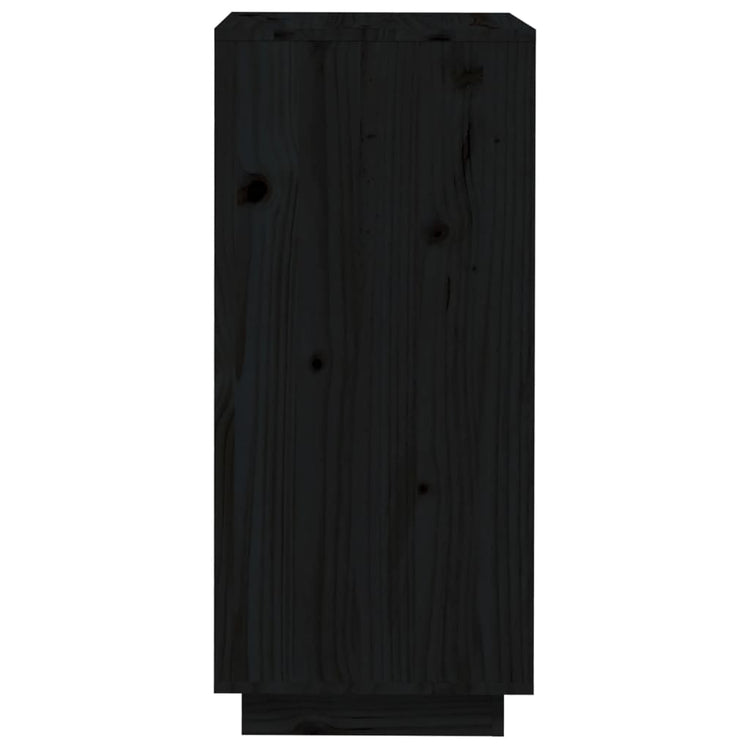 Scarpiera Nera 35x35x80 cm in Legno Massello di Pino cod mxl 52046