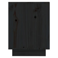 Scarpiera Nera 110x34x45 cm in Legno Massello di Pino cod mxl 49368