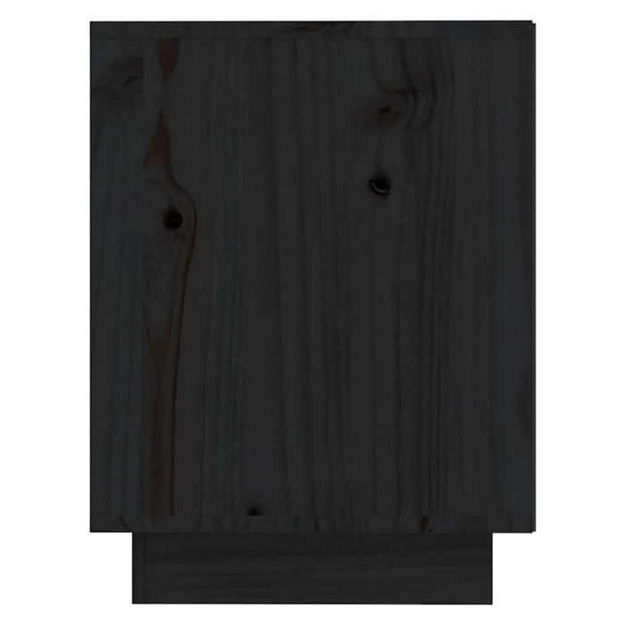 Scarpiera Nera 110x34x45 cm in Legno Massello di Pino cod mxl 49368