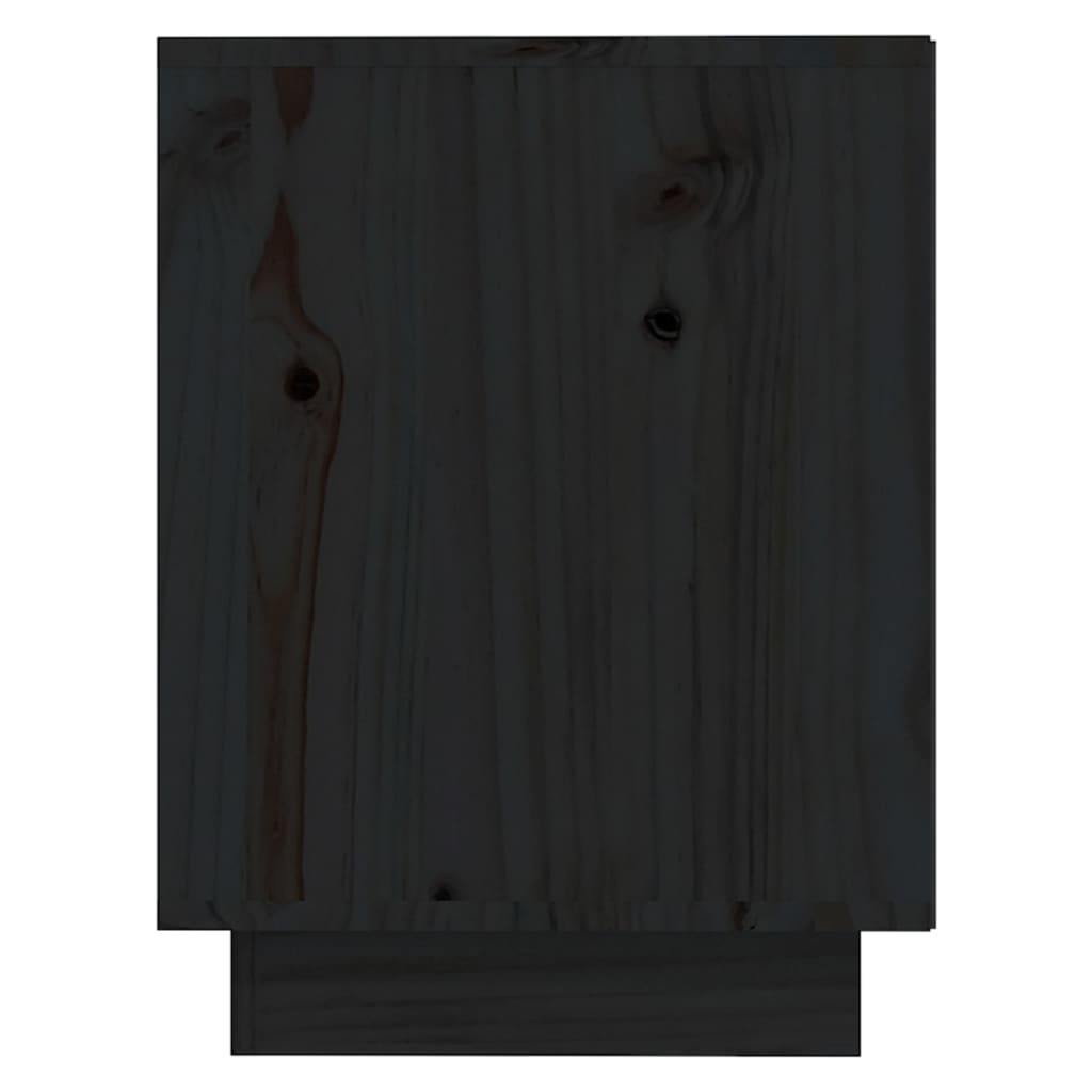 Scarpiera Nera 110x34x45 cm in Legno Massello di Pino 813544