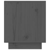 Comodino Grigio 40x34x40 cm in Legno Massello di Pino cod mxl 29981