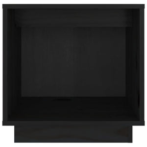 Comodino Nero 40x30x40 cm in Legno Massello di Pino cod mxl 43103