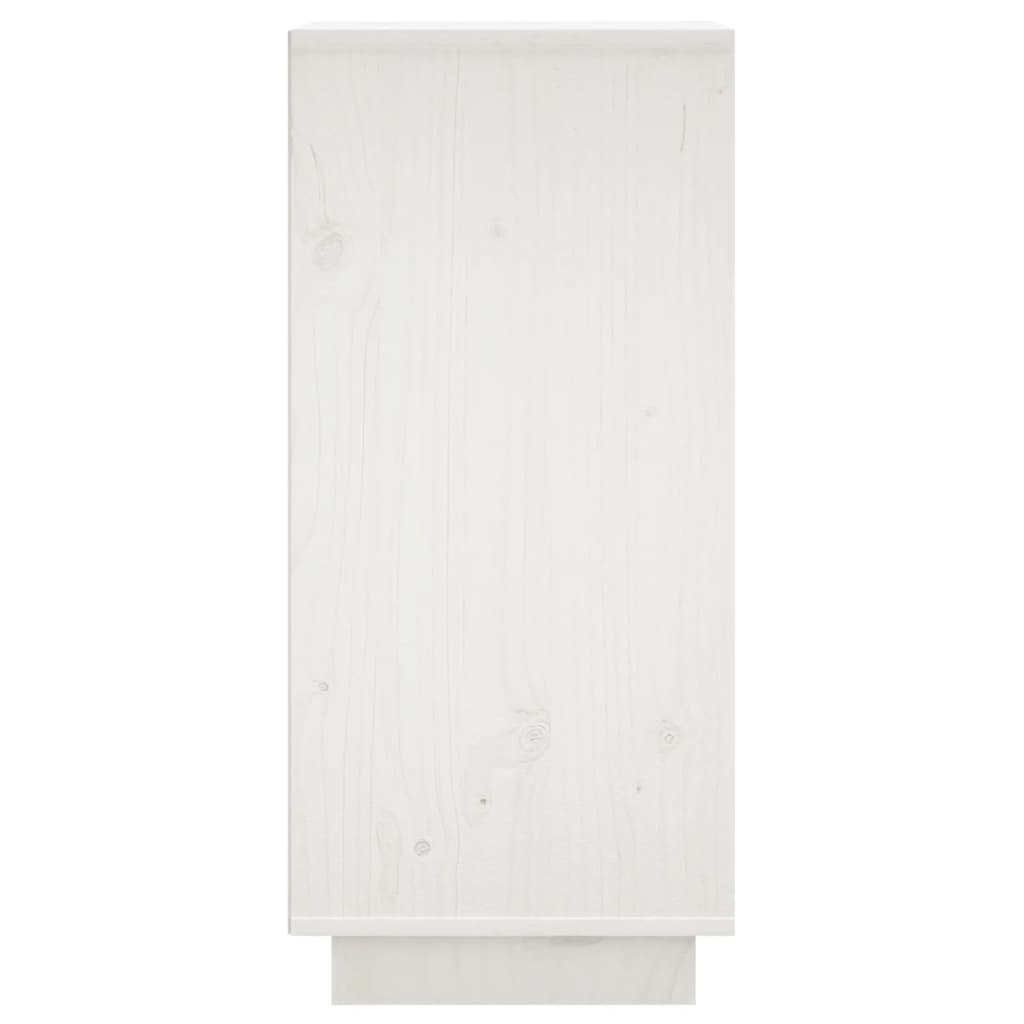 Credenze 2 pz Bianche 31,5x34x75 cm in Legno Massello di Pino cod mxl 15826