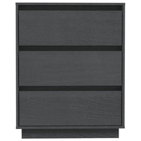 Credenza Grigia 60x34x75 cm in Legno Massello di Pino cod mxl 24340