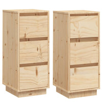 Credenze 2 pz 32x34x75 cm in Legno Massello di Pino cod mxl 15039