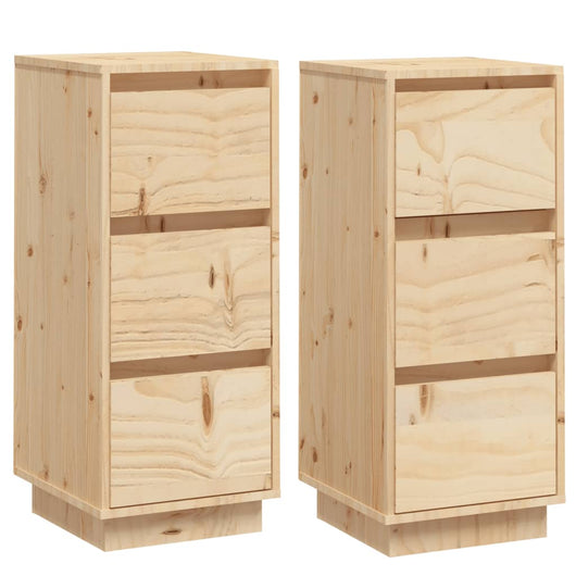 Credenze 2 pz 32x34x75 cm in Legno Massello di Pino cod mxl 15039