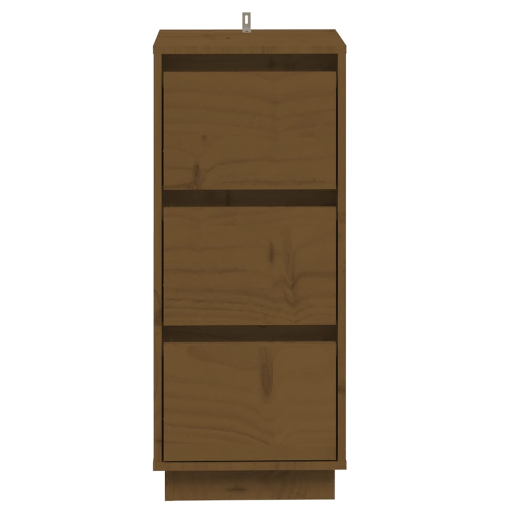 Credenze 2 pz Marrone Miele 32x34x75 cm Legno Massello di Pino