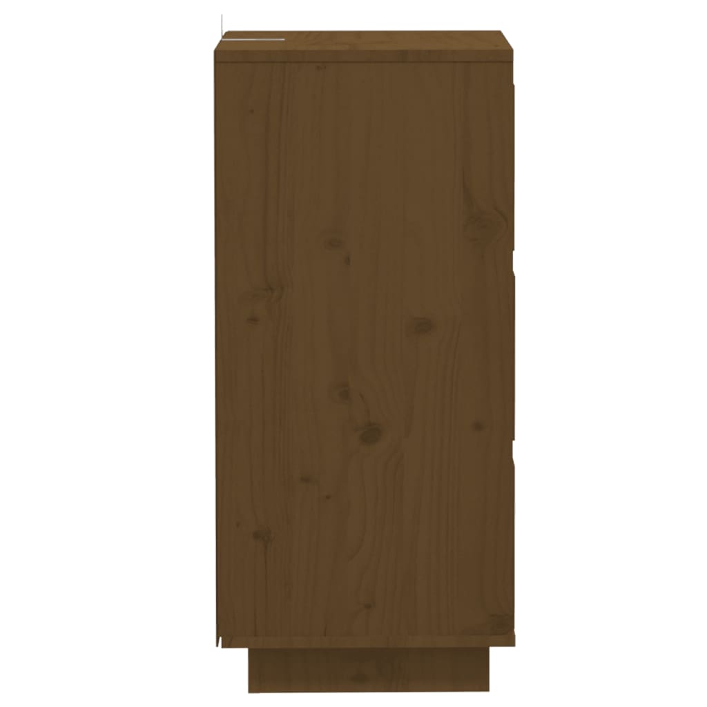 Credenze 2 pz Marrone Miele 32x34x75 cm Legno Massello di Pino