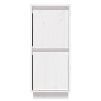 Credenze 2 pz Bianco 31,5x34x75 cm in Legno Massello di Pino 813383