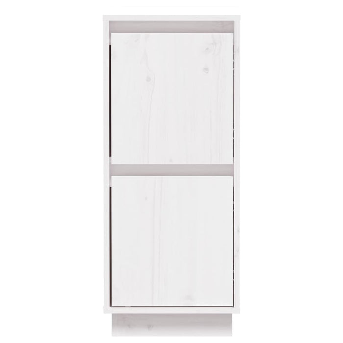 Credenze 2 pz Bianco 31,5x34x75 cm in Legno Massello di Pino 813383