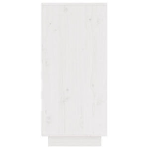 Credenze 2 pz Bianco 31,5x34x75 cm in Legno Massello di Pino