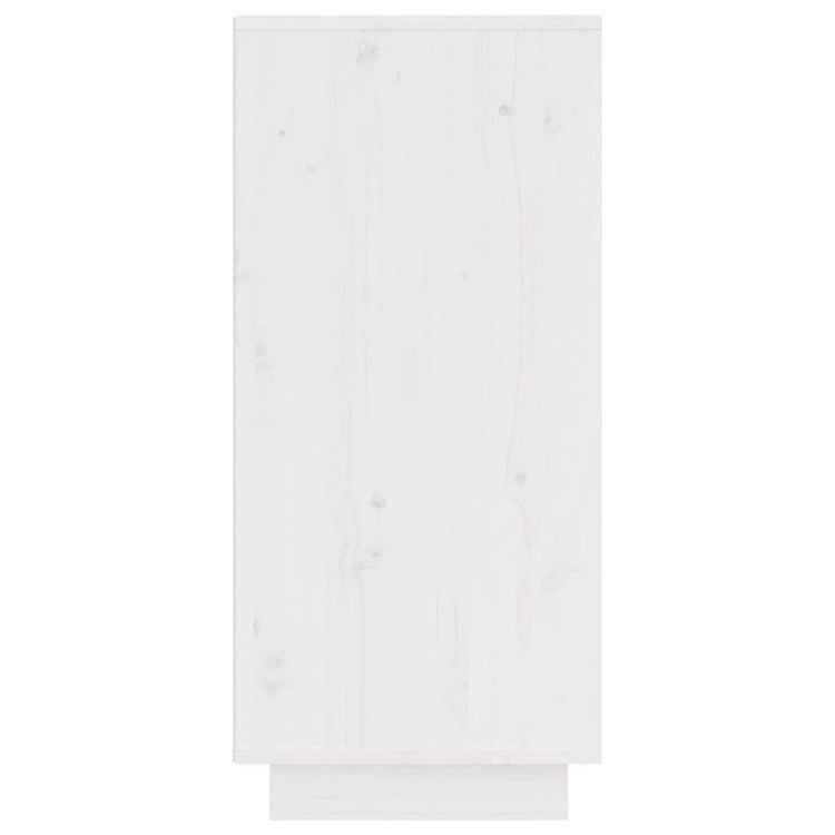 Credenze 2 pz Bianco 31,5x34x75 cm in Legno Massello di Pino